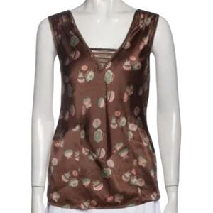 Marc Jacobs Silk Floral Brown Top 2